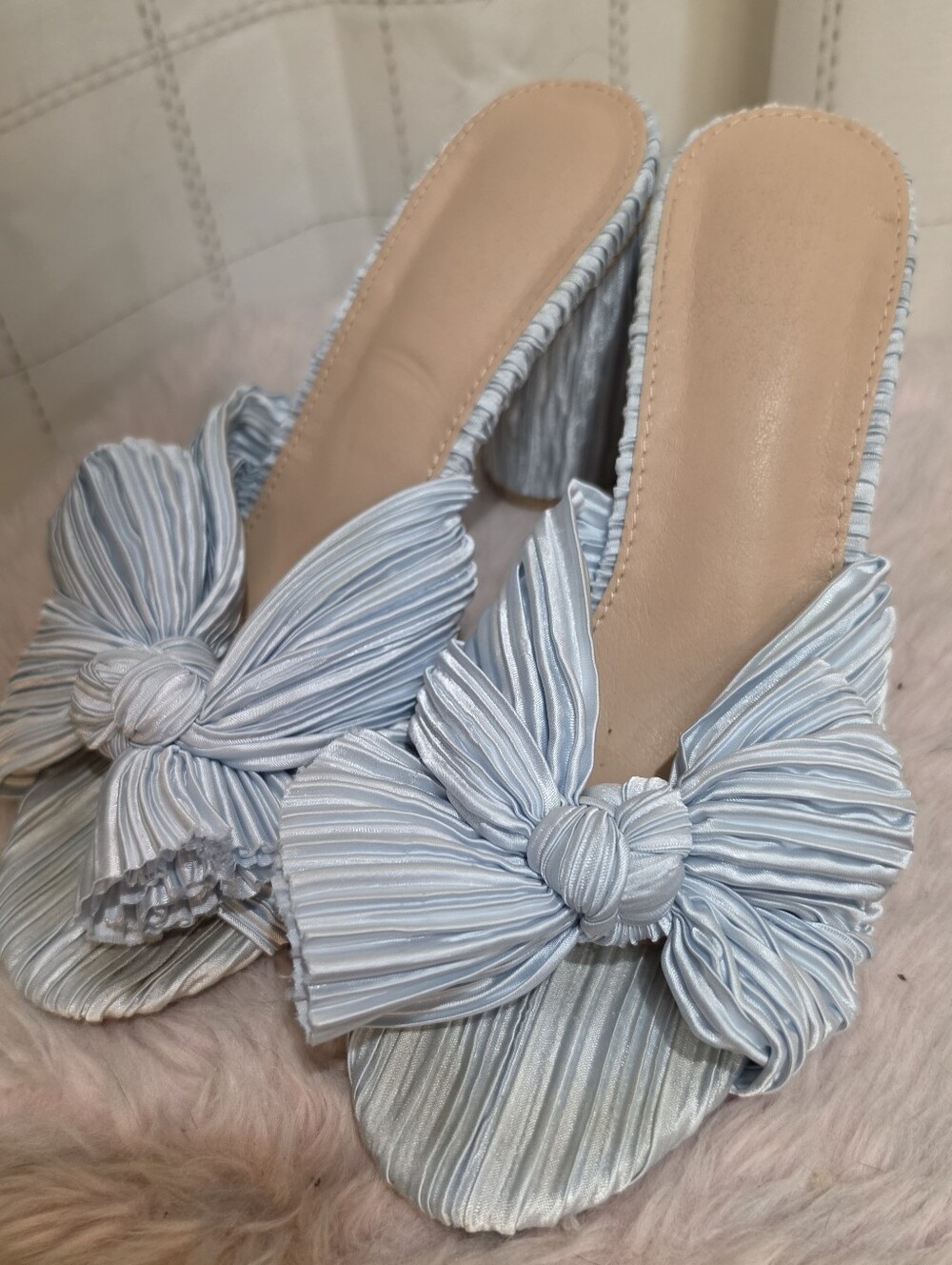 Blue Bow Heels
